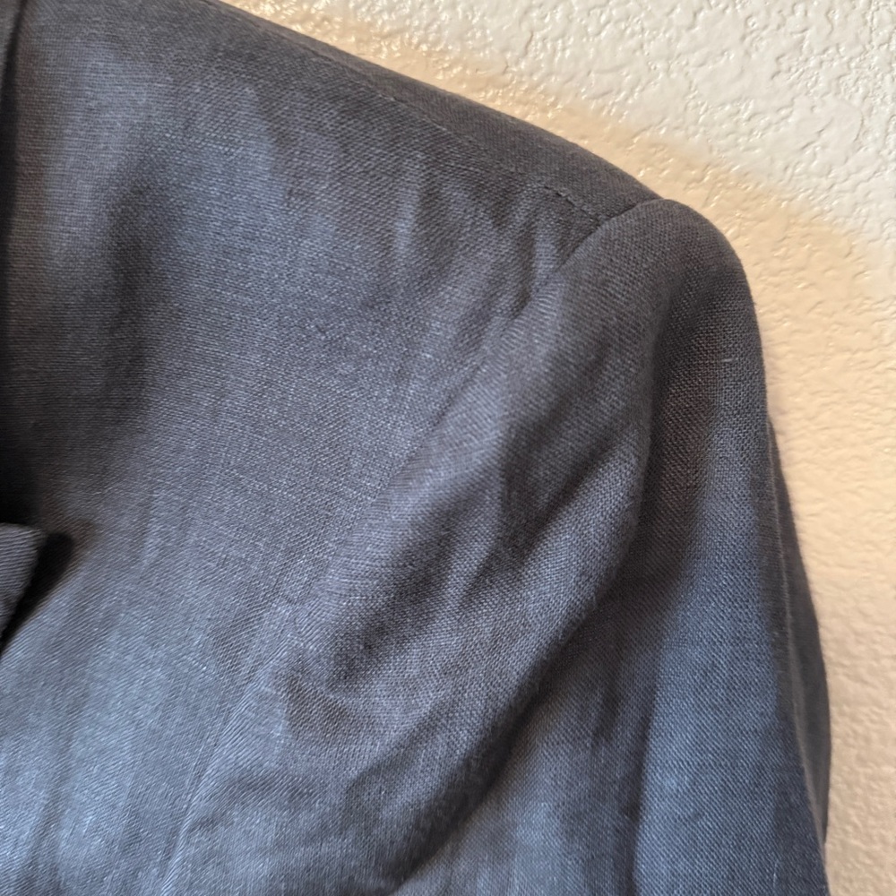 Zara Charcoal‎ Gray Linen Blazer Sz XL 7979/500 - Picture 7 of 9